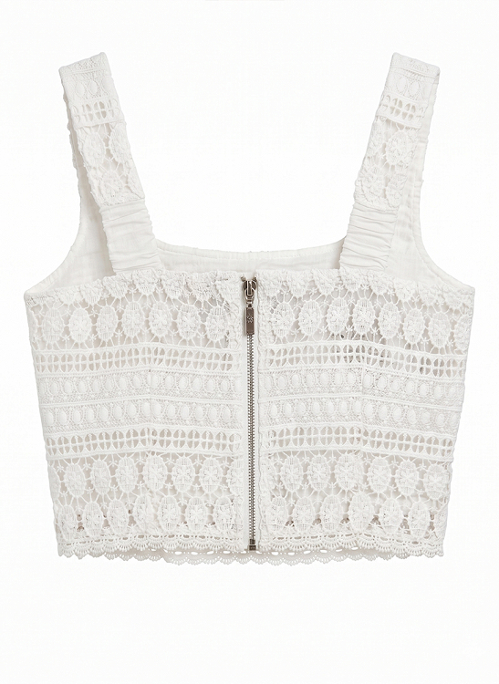 Lulu crochet top with wide straps