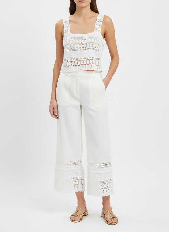 Lulu crochet top with wide straps