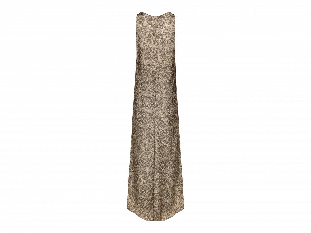 Printed Dress with V-neckline