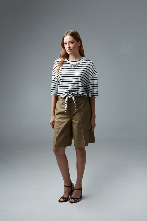 embellished striped T-shirt