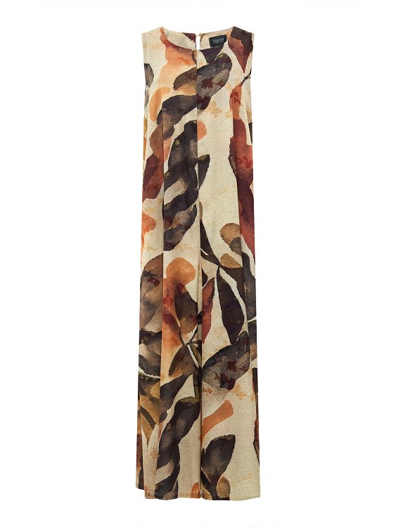 Azalea printed satin jumpsuit with gold detail