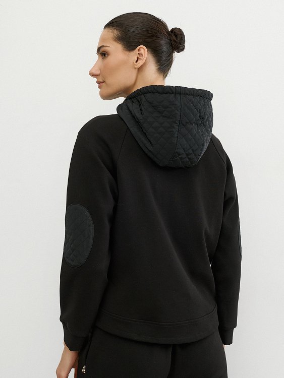Pique Jacket With Quilted Elbow Patches