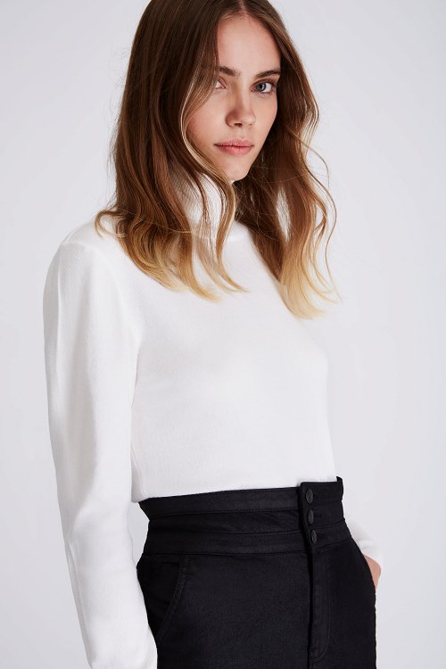 Denim pencil mid skirt