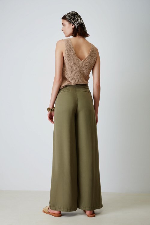 High Waist Wide Leg Trousers