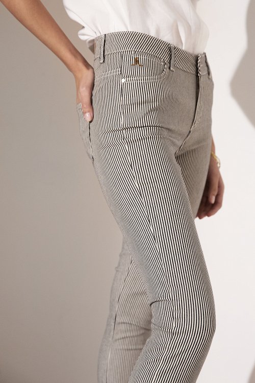 Slim Fit Παντελόνι με Ρίγες