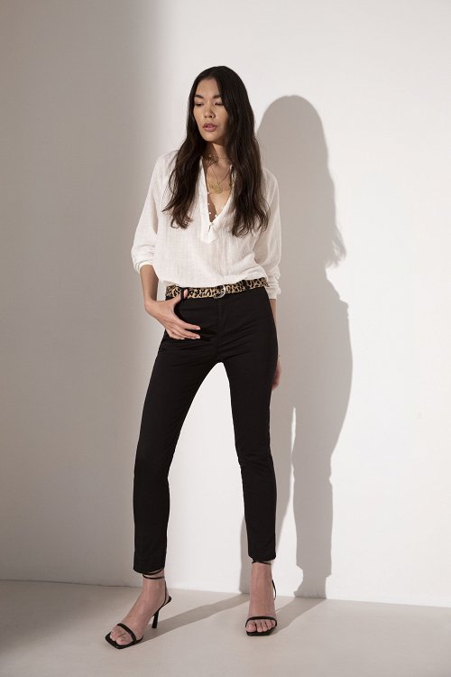 Skinny Παντελόνι με Ζώνη