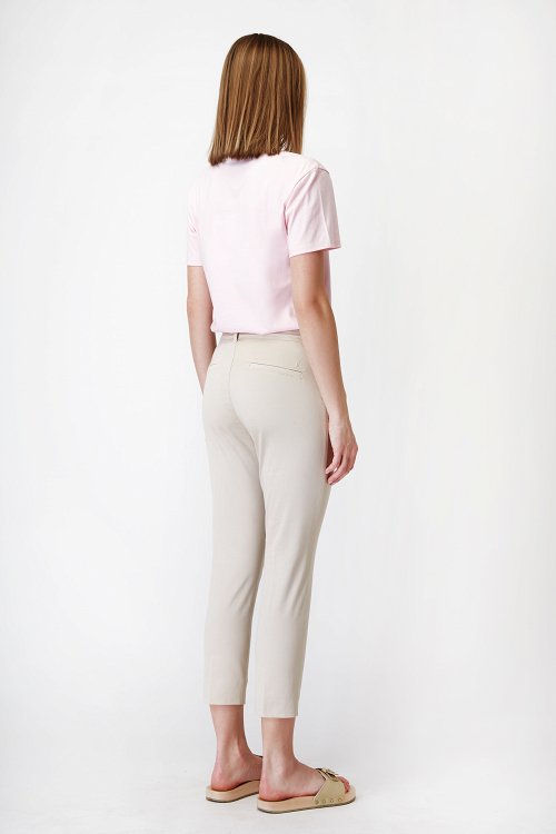 Cropped Slim Fit Pants
