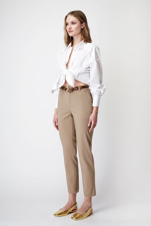 Cropped Slim Trousers
