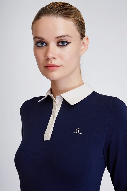 jersey top with collar