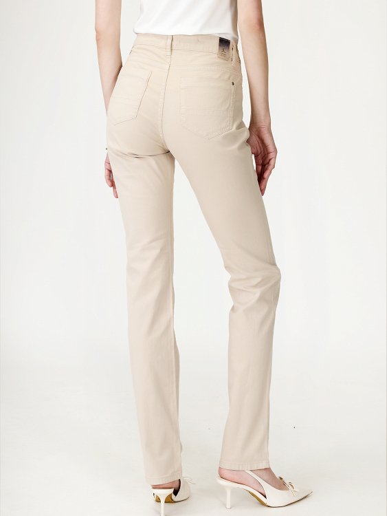 5pocket cotton HW straight pant
