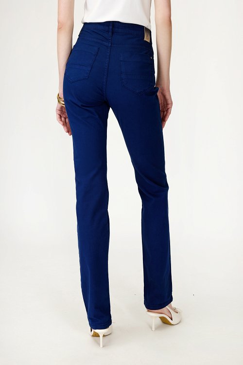 5pocket cotton HW straight pant