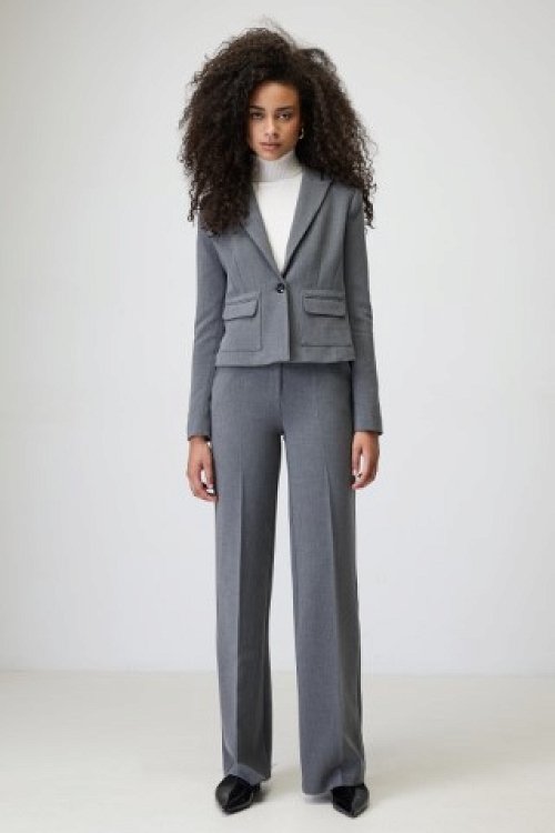 Short Jacket in grey marl color