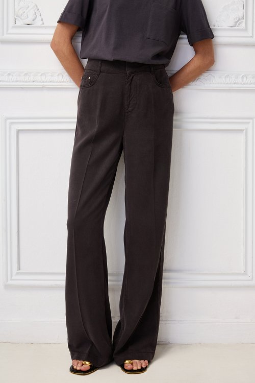 Παντελόνι denim wide leg full length