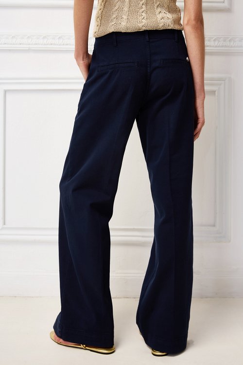 Παντελόνι gabardine chinos wide leg