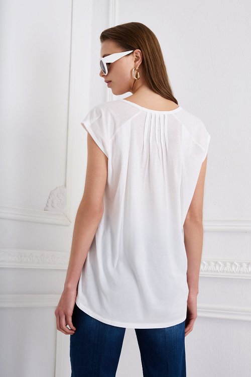 Uneven hem loos fit blouse