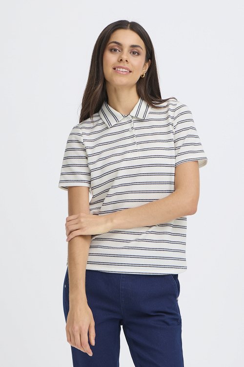 T-shirt πόλο ριγέ