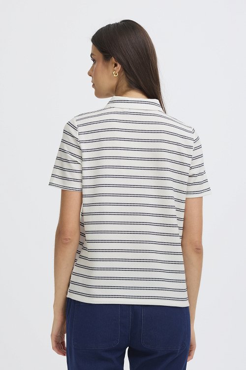T-shirt πόλο ριγέ