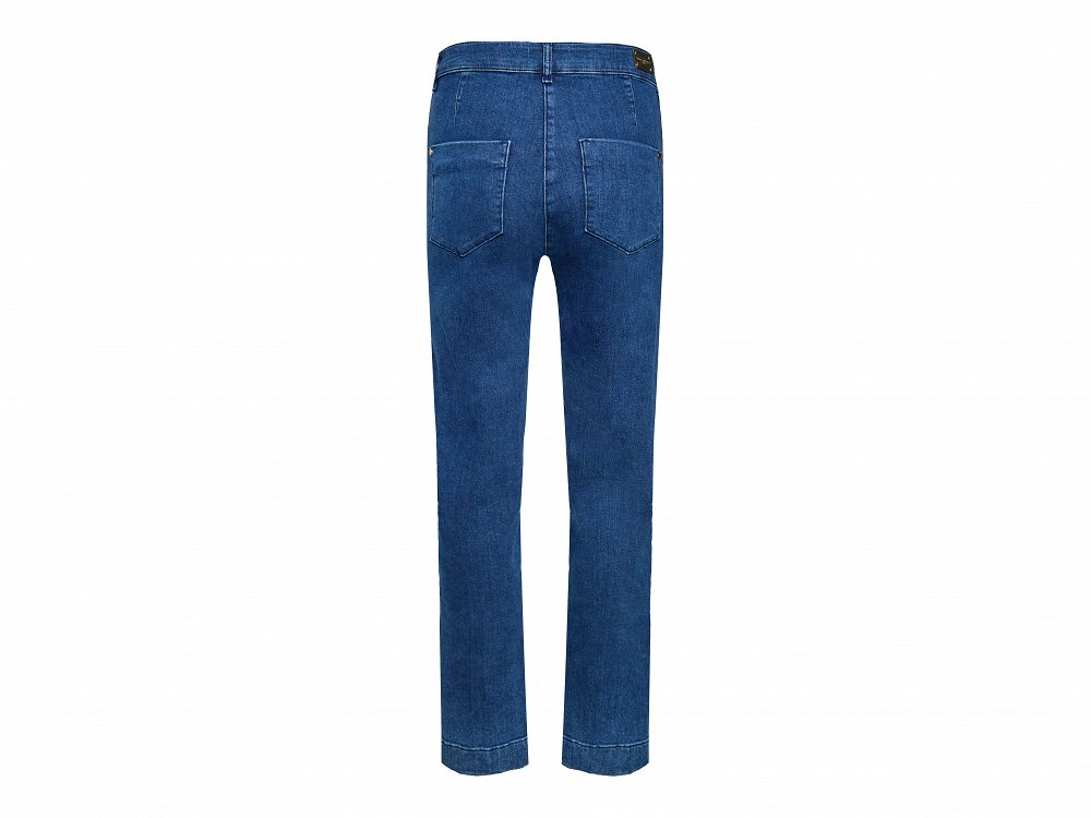 Straight Denim Pants with Belt