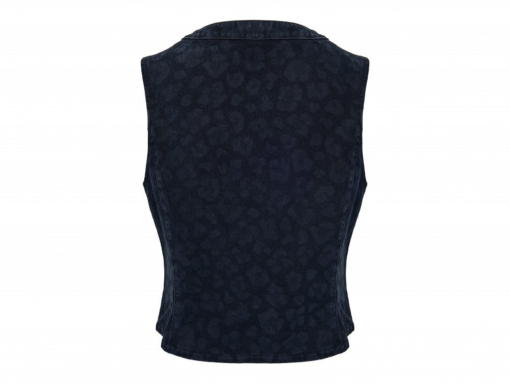 Γιλέκο Leopard Denim
