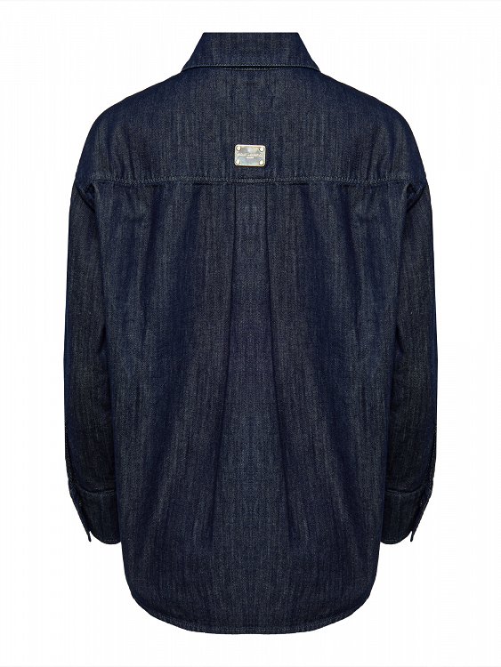 Πουκάμισο Denim με Στρας στο Γιακά