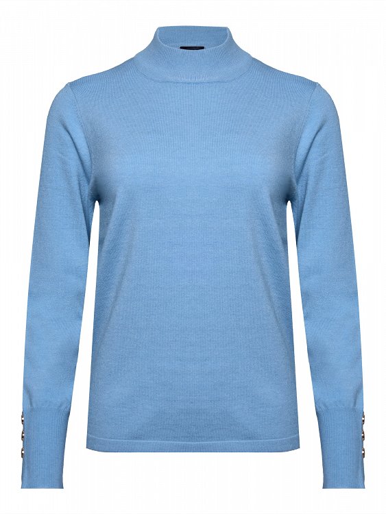 Knitted Blouse with Buttons on Cuffs