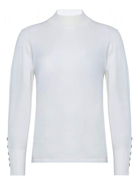 Knitted Blouse with Buttons on Cuffs