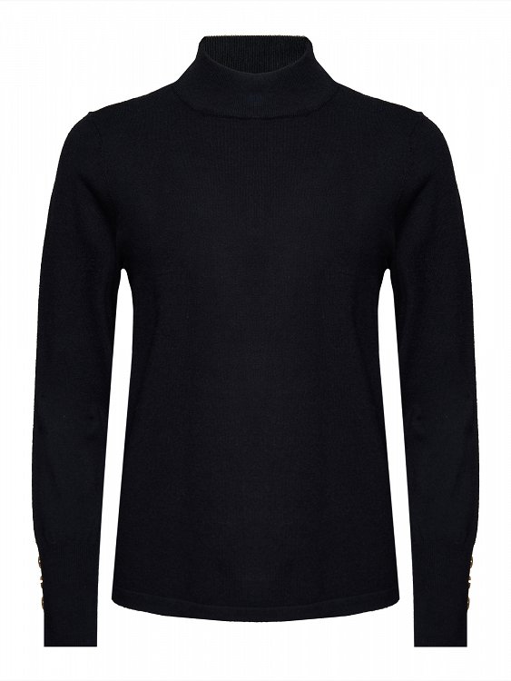 Knitted Blouse with Buttons on Cuffs