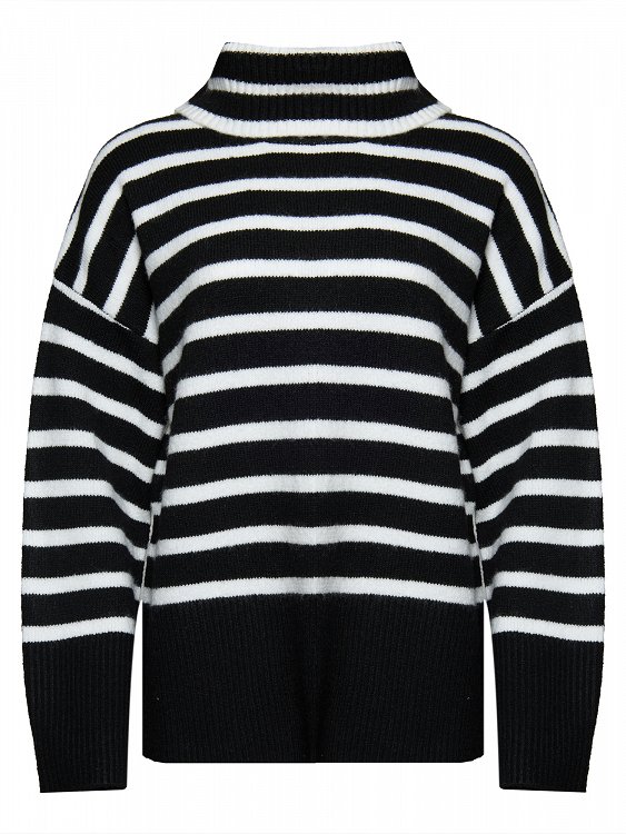 Striped Turtleneck Top