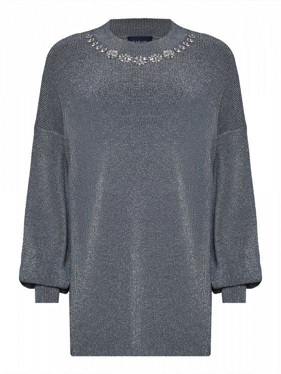Knitted lurex tank top