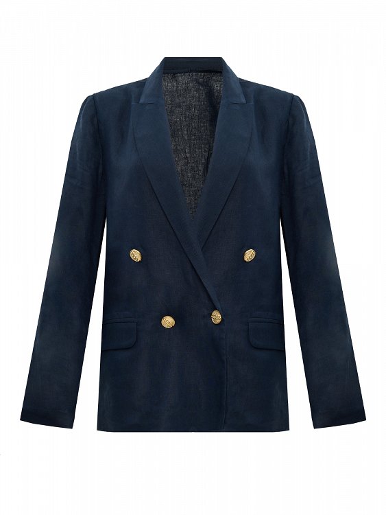 Freya linen double-breasted blazer