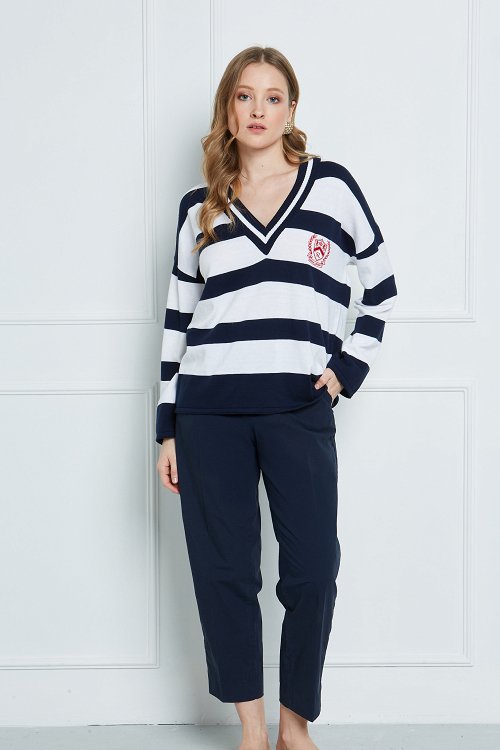Gabardine cigarette pants