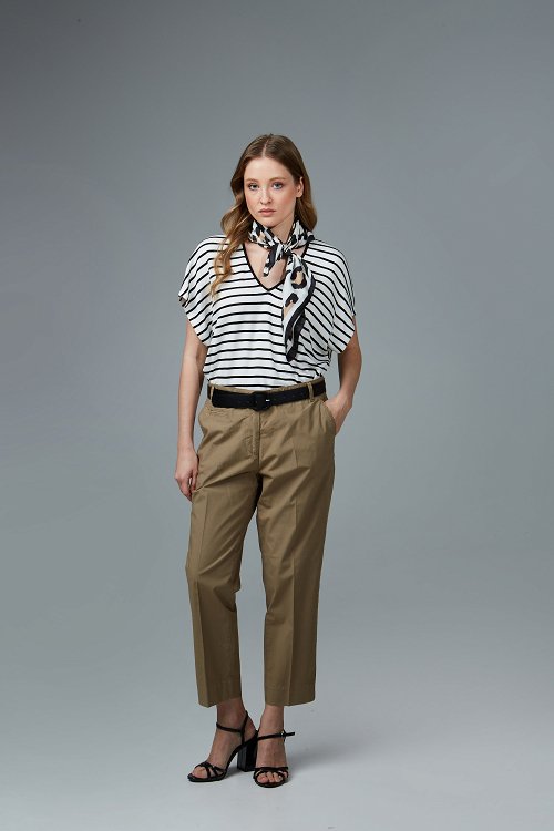 Gabardine cigarette pants