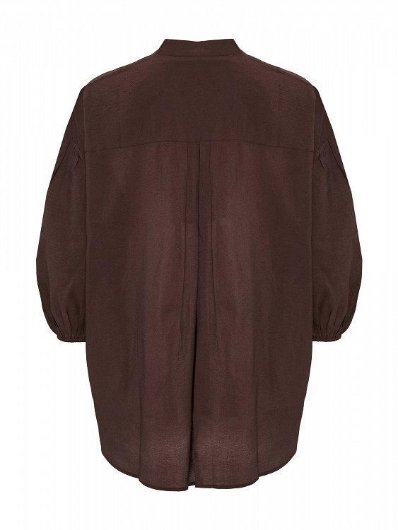 Theoni long-sleeve broderie blouse