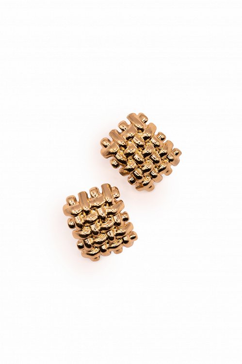 Knitted Look Earrings