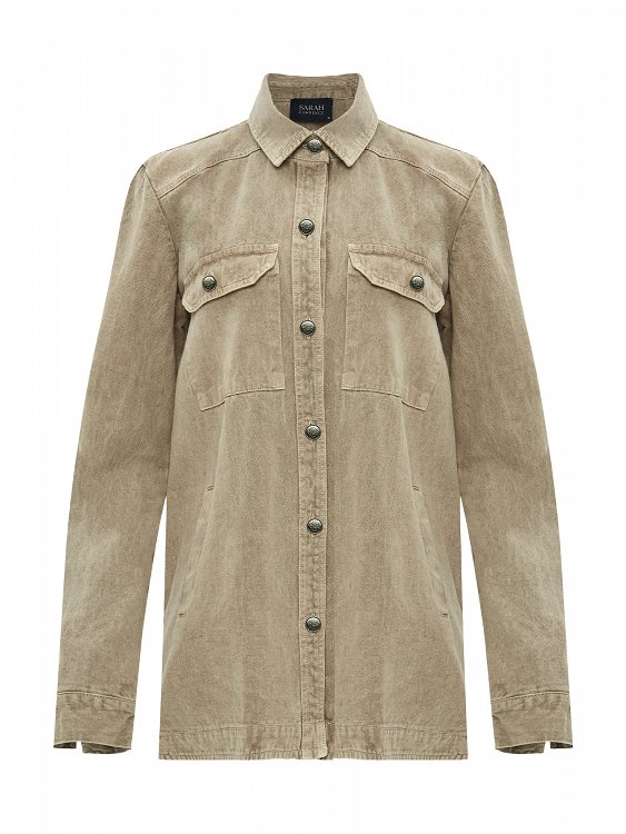 Jacket jean με τσέπες