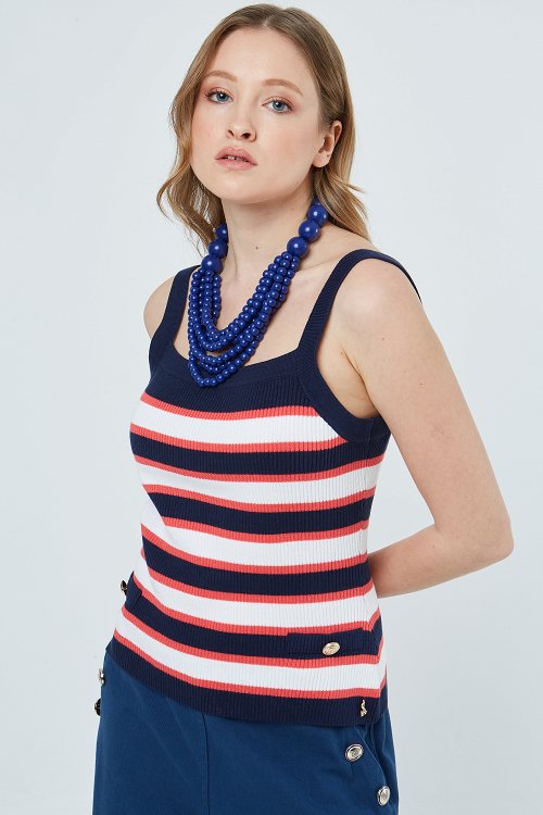 Knitted Strappy Blouse