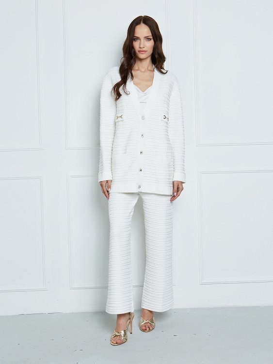 Πλεκτή ζακέτα oversized με waffle knit