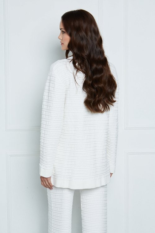 Πλεκτή ζακέτα oversized με waffle knit