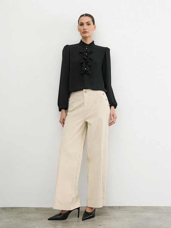 Παντελόνι Wide leg Βελούδο