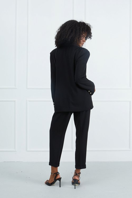 Loose-Fit Double-Breasted Blazer