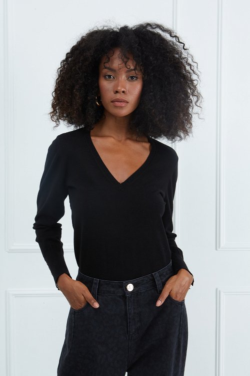 V-neck Blouse