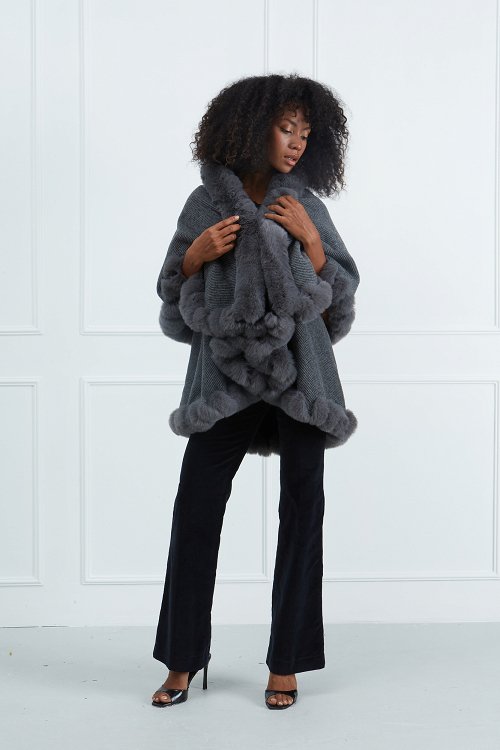 Cape with Faux Fur