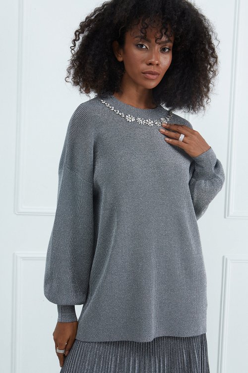 Knitted lurex tank top