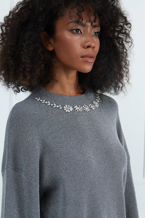 Knitted lurex tank top