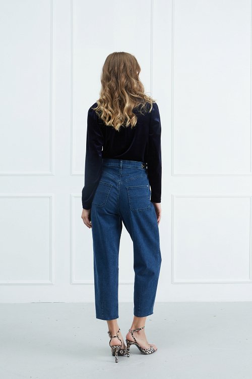 Denim Barrel Pants