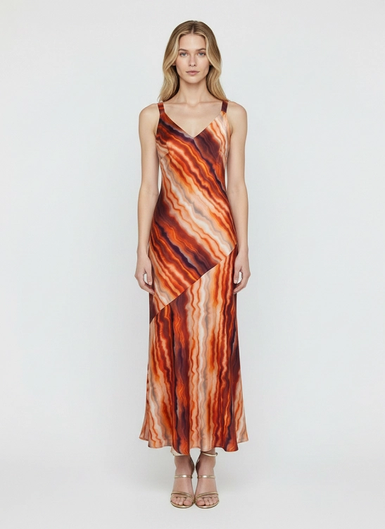 long printed dress