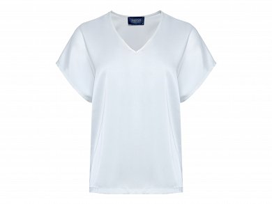 Satin Βlouse with V-neckline