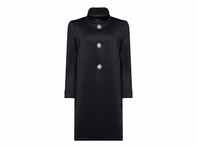 Coat with Rhinestone Buttons