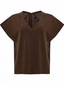 V-neck blouse with seams