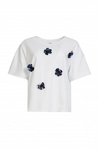 floral applique blouse
